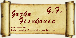 Gojko Fišeković vizit kartica